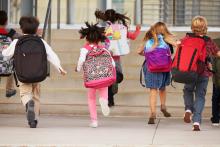 Kids Entering the School 